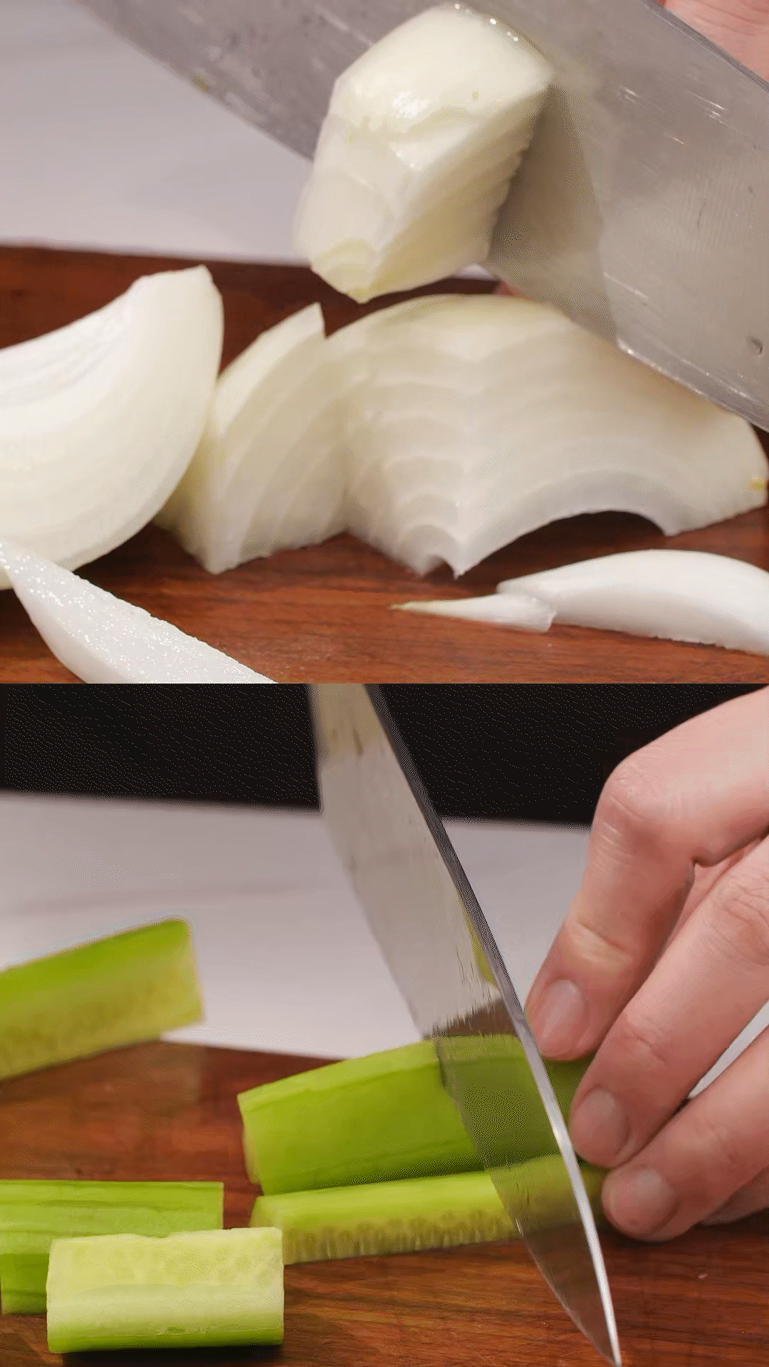 番茄、黃瓜、洋蔥切丁，用適量鹽殺水